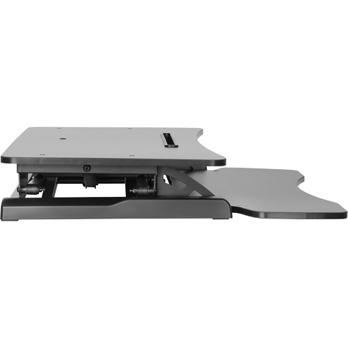 Poste de travail assis-debout Goya, Mod&egrave;le de bureau, 22" h x 31-1/2" la x 24" p, Noir We Share Industrial Supply