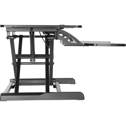 Poste de travail assis-debout Goya, Mod&egrave;le de bureau, 22" h x 31-1/2" la x 24" p, Noir We Share Industrial Supply