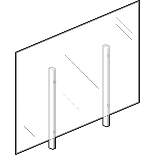 Vitre hygi&eacute;nique, 36" la x 36" h We Share Industrial Supply