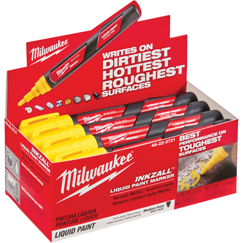 Inkzall Paint Marker, Liquid, Yellow We Share Industrial Supply