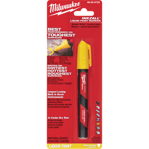 Inkzall Paint Marker, Liquid, Yellow We Share Industrial Supply
