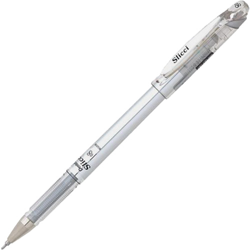 Slicci Metallic Gel Pen, Silver, 0.8 mm We Share Industrial Supply