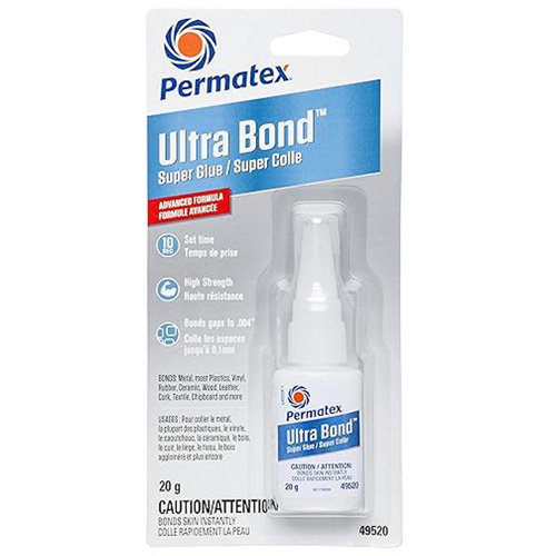 Super colle adh&eacute;sive Ultra Bond &agrave; s&eacute;chage rapide, 20 g, Bouteille, Transparent We Share Industrial Supply