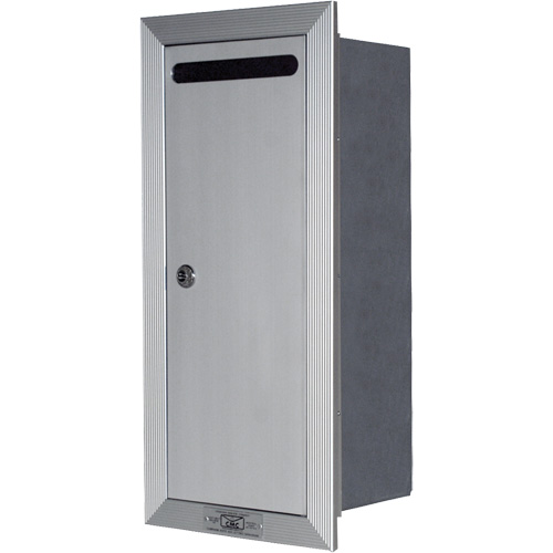 Recessed Collection Box, Wall -Mounted, 16-3/16" x 6-3/8", Aluminum We Share Industrial Supply