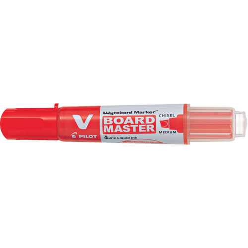 Vboard Master White Board Marker, Red, Chisel Tip We Share Industrial Supply