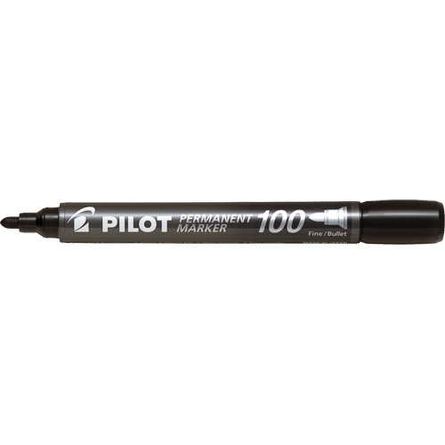 Pilot 100 Permanent Marker, Black, Bullet Tip We Share Industrial Supply