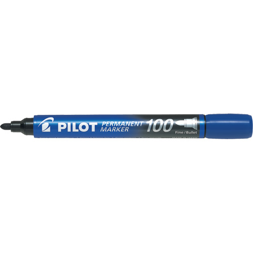 Series 100 Permanent Marker, Blue, Bullet Tip We Share Industrial Supply