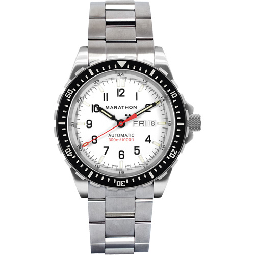 Tr&egrave;s grande montre automatique &eacute;dition arctique avec jour/date avec bracelet en acier inoxydable, Num&eacute;rique, &agrave; piles, 46 mm, Argent We Share Industrial Supply