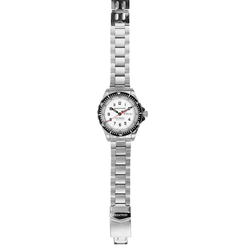 Tr&egrave;s grande montre automatique &eacute;dition arctique avec jour/date avec bracelet en acier inoxydable, Num&eacute;rique, &agrave; piles, 46 mm, Argent We Share Industrial Supply