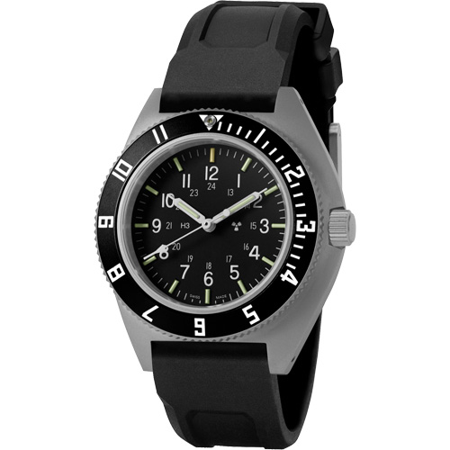 Montre Steel Navigator sur ensemble bracelet en caoutchouc noir de trois morceaux, Num&eacute;rique, &agrave; piles, 41 mm, Noir We Share Industrial Supply