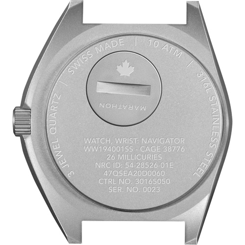 Montre Steel Navigator sur ensemble bracelet en caoutchouc noir de trois morceaux, Num&eacute;rique, &agrave; piles, 41 mm, Noir We Share Industrial Supply