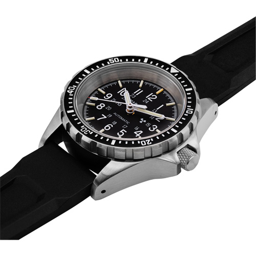 Montre Steel Navigator avec date sur ensemble bracelet en caoutchouc noir de trois morceaux, Num&eacute;rique, &agrave; piles, 36 mm, Noir We Share Industrial Supply