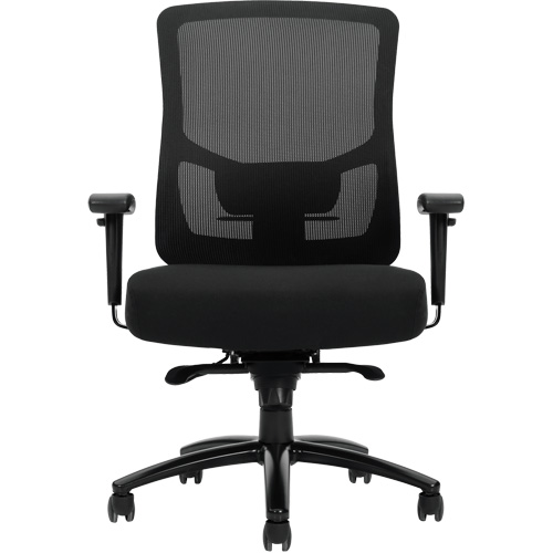 Chaise &agrave; dossier haut avec m&eacute;canisme &agrave; basculement synchronis&eacute; robuste Raven 400, Mailles, Noir, Capacit&eacute; 400 lb We Share Industrial Supply