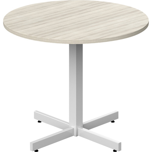 Table ronde &agrave; hauteur r&eacute;glable Newland, 36" lo x 36" la x 29" h, Dessus de 1", Stratifi&eacute;, Havane We Share Industrial Supply