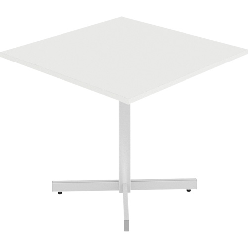 Newland Height-Adjustable Square Table, 36" L x 36" W x 29" H, 1" Top, Laminate, White We Share Industrial Supply