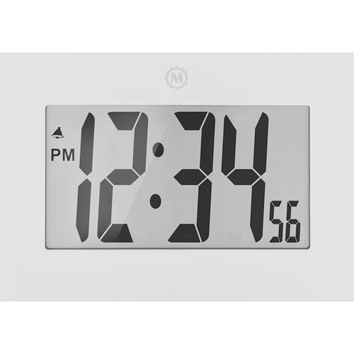 Horloge &agrave; grand cadre, Num&eacute;rique, &agrave; piles, 9" la x 1" p x 6,5" h, Blanc We Share Industrial Supply