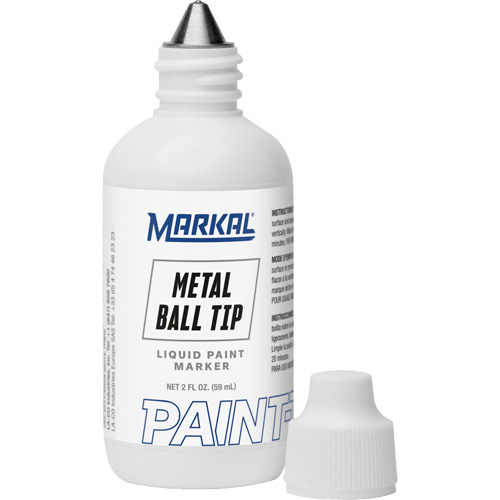 Paint-Riter&reg; Metal Ball Tip, Liquid, White We Share Industrial Supply