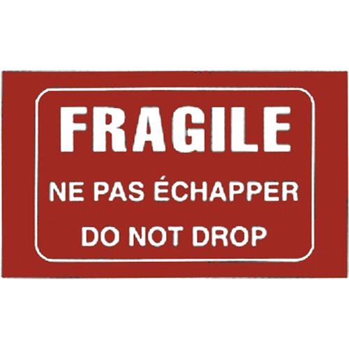 "Fragile" Bilingual Special Handling Labels, 5" L x 3" W, White on Red We Share Industrial Supply