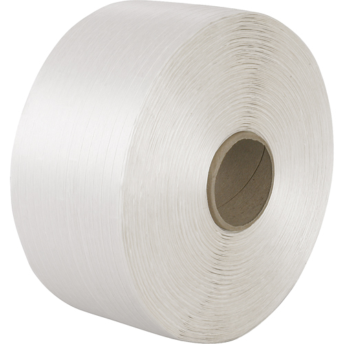 Woven Cord Strapping, Polyester Cord, 1/4" W x 7800' L, Manual Grade We Share Industrial Supply