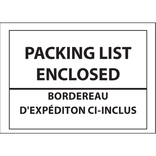 Pochettes pour bordereau d'exp&eacute;dition, 4" lo x 5" la, Style Insertion par l'arri&egrave;re We Share Industrial Supply