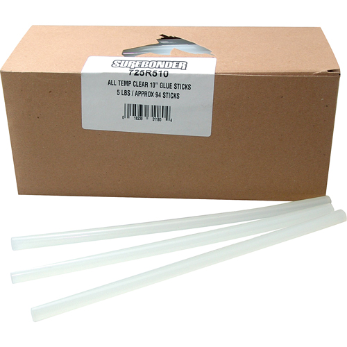 Glue Stick, 7/16" Dia. x 10" L, Clear We Share Industrial Supply