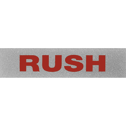 "Rush" Special Handling Labels, 5" L x 2" W, Black on Red We Share Industrial Supply