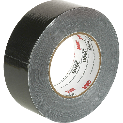 Rubans adh&eacute;sifs 3900 color&eacute;s de cat&eacute;gorie &eacute;conomique, 8 mils, Noir, 48 mm (2") x 55 m (180') We Share Industrial Supply