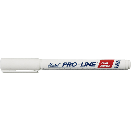 Pro-Line&reg; Fine Line Markers, Liquid, White We Share Industrial Supply