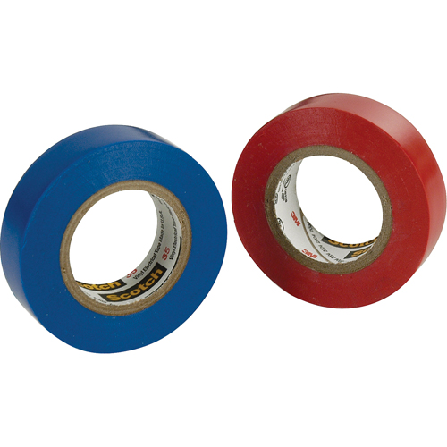 Rubans en vinyle pour codage en couleurs 35 Scotch, 12,7 mm (1/2") x 20,1 m (66'), Bleu, 7 mils We Share Industrial Supply