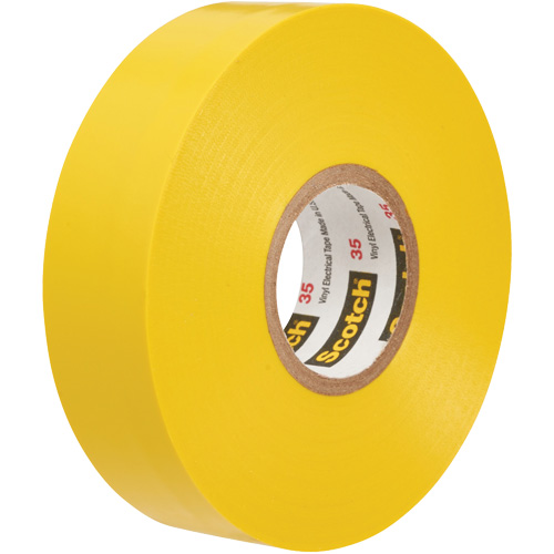 Scotch&reg; 35 Colour Coded Tape, 12.7 mm (1/2") x 6.1 m (20'), Yellow, 7 mils We Share Industrial Supply