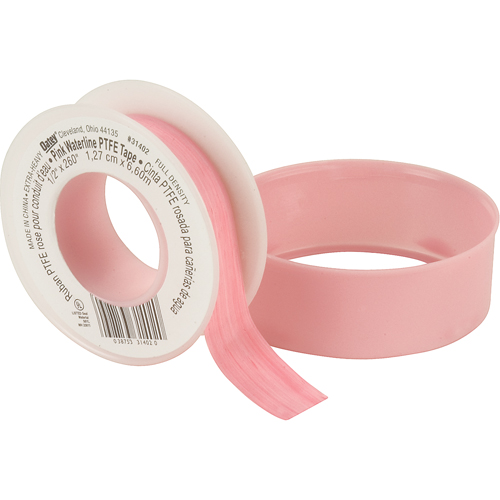 Ruban en Teflon - Pour filets de conduite d'eau, 260" lo x 1/2" la, Rose We Share Industrial Supply