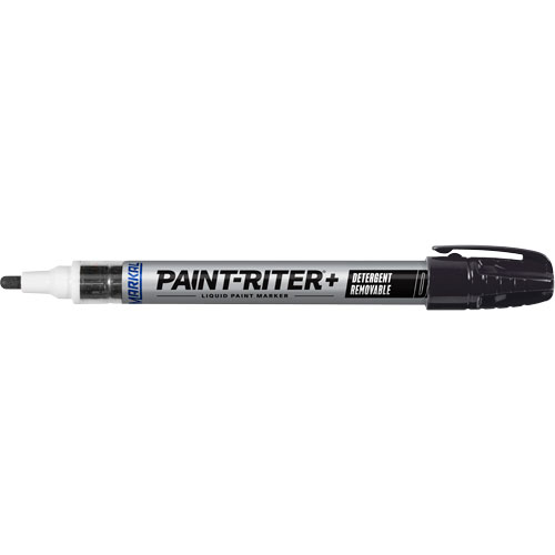Paint-Riter&reg;+ Detergent Removable Paint Marker, Liquid, Black We Share Industrial Supply