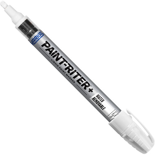 Paint-Riter&reg;+ Water Removable Paint Marker, Liquid, White We Share Industrial Supply