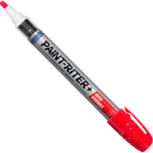 Marqueur &agrave; la peinture nettoyable &agrave; l'eau Paint-Riter+, Liquide, Rouge We Share Industrial Supply