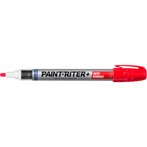 Marqueur &agrave; la peinture nettoyable &agrave; l'eau Paint-Riter+, Liquide, Rouge We Share Industrial Supply