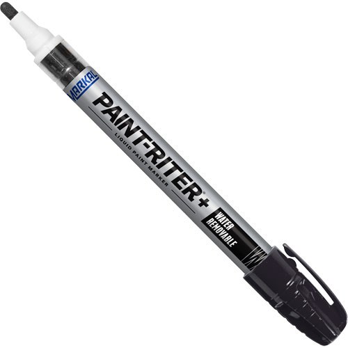 Paint-Riter&reg;+ Water Removable Paint Marker, Liquid, Black We Share Industrial Supply