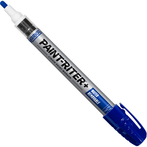 Paint-Riter&reg;+ Water Removable Paint Marker, Liquid, Blue We Share Industrial Supply