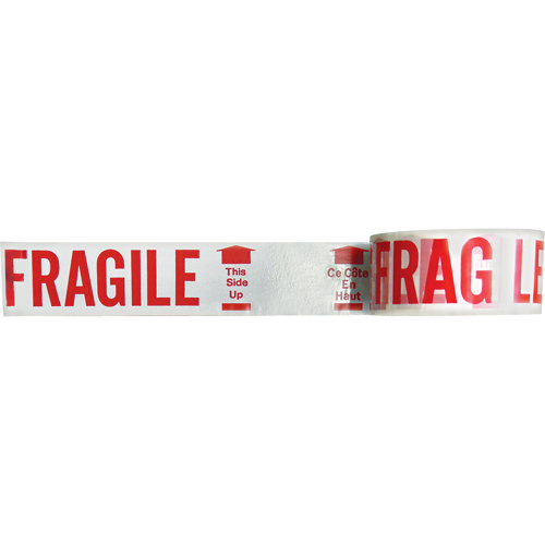 Bilingual Printed Tape – Fragile This Side Up , Red on White We Share Industrial Supply