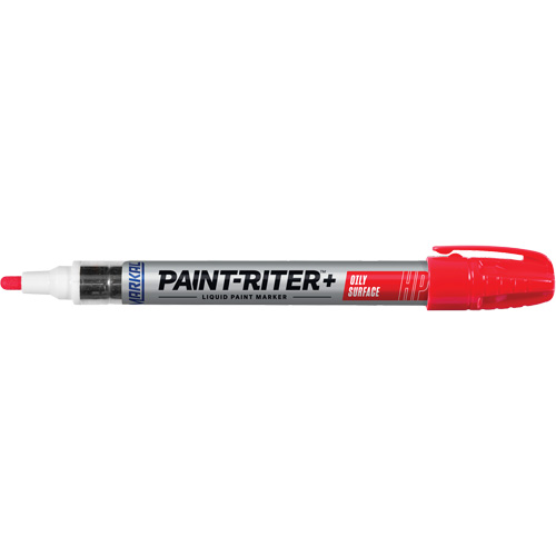 Paint-Riter&reg; + Oily Surface Marker, Liquid, Red We Share Industrial Supply