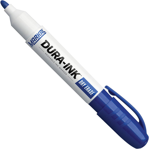 Dura-Ink&reg; Dry Erase Ink Markers, Blue, Bullet Tip We Share Industrial Supply