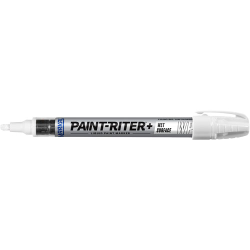 Paint-Riter&reg;+ Wet Surface Paint Marker, Liquid, White We Share Industrial Supply