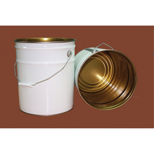 Seau avec couvercle, M&eacute;tal, 20 L We Share Industrial Supply