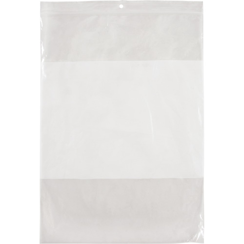 White Block Poly Bags, Reclosable, 12" x 9", 2 mils We Share Industrial Supply