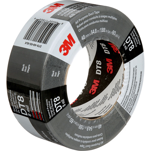 Ruban adh&eacute;sif tout usage DT8, 8 mils, Noir, 48 mm (2") x 55 m (180') We Share Industrial Supply