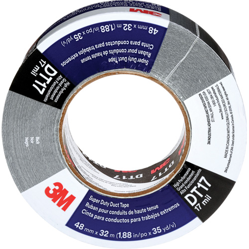 DT17 Super-Duty Duct Tape, 17 mils, Black, 48 mm (2") x 32 m (105') We Share Industrial Supply