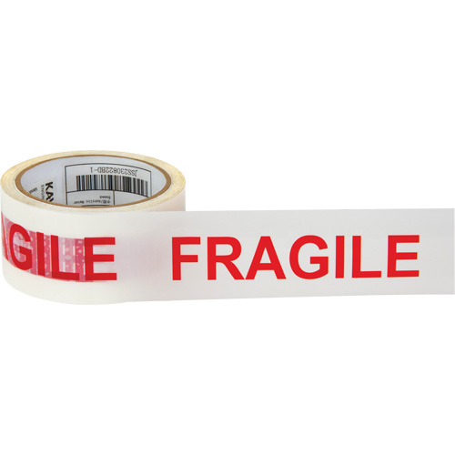 Ruban d'emballage Fragile, Adh&eacute;sif Thermofusible, 2 mils, 48 mm (2") x 100 m (328') We Share Industrial Supply
