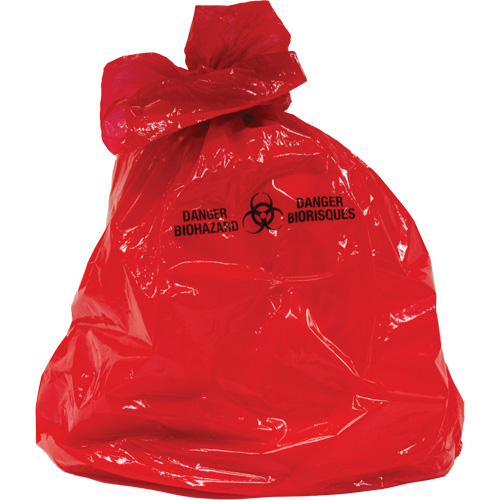 Waste Bags, Bio-Hazard, 38" L x 30" W, 2 mils We Share Industrial Supply
