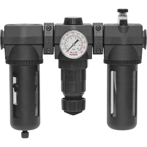 Filtre, d&eacute;tendeur & lubrificateur Modulair 400 avec drain manuel & bol standard, 3/4" NPTF We Share Industrial Supply