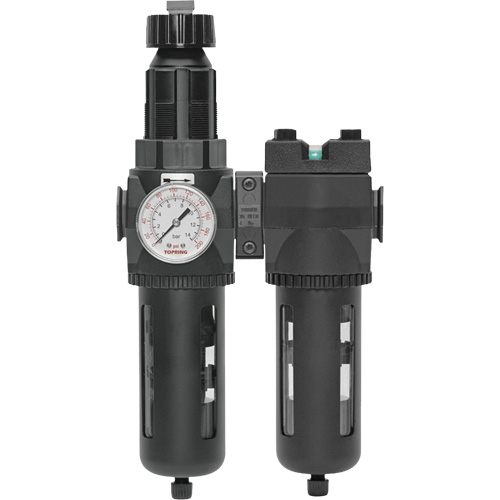 Filtre/d&eacute;tendeur & filtre coalescent Modulair 400 avec bol standard & drain manuel, 3/4" NPTF, 150 psi, Capacit&eacute; de 9,13 oz liq. We Share Industrial Supply