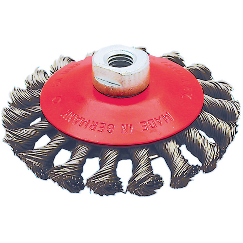 BK4520T Knot Twisted Conical Wheel, 4-1/2" Dia., 0.02" Fill, 5/8"-11 Arbor We Share Industrial Supply